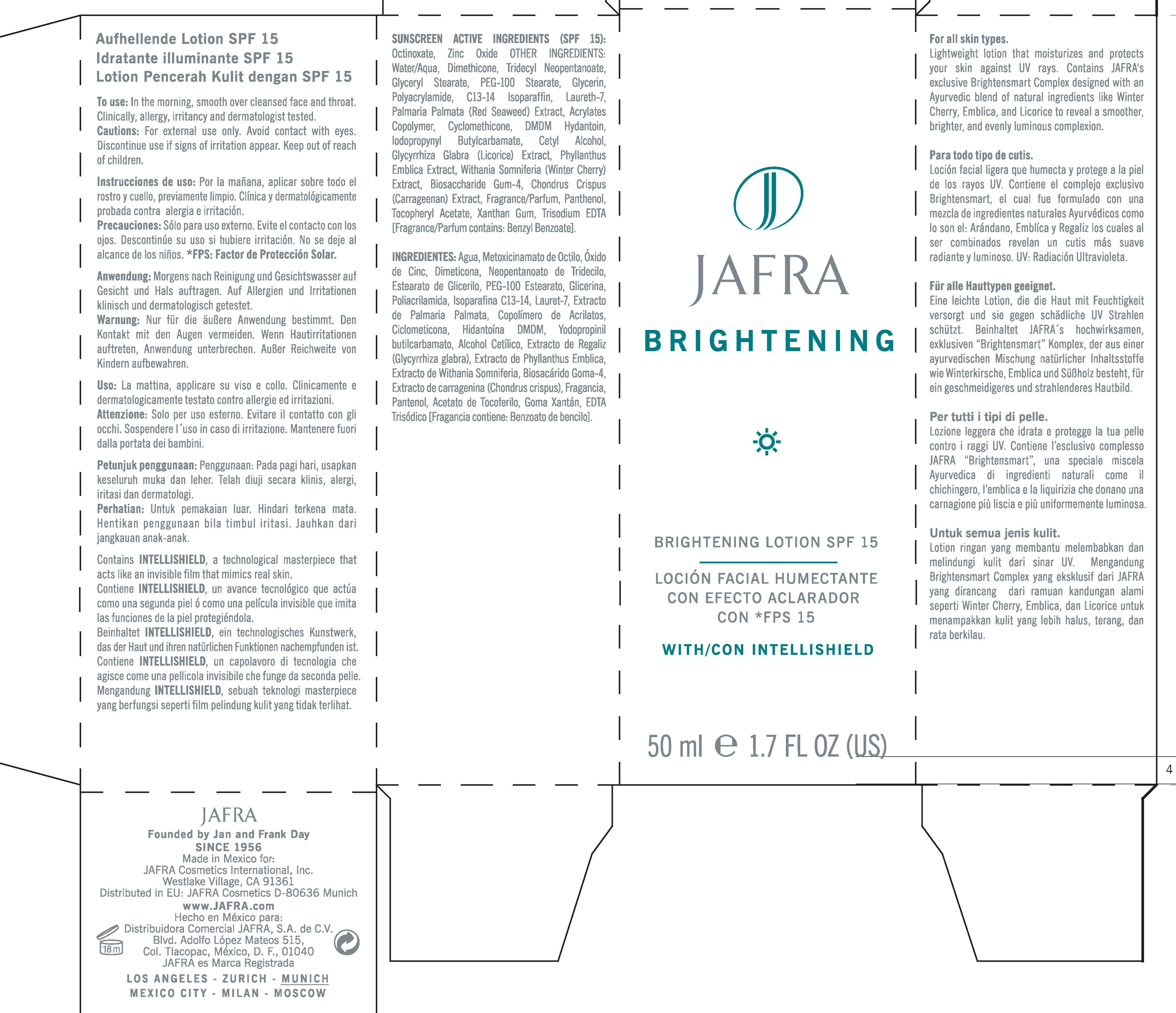 Jafra Brightening Brightening Spf 15 | Otinoxate, Zinc Oxide Lotion Breastfeeding