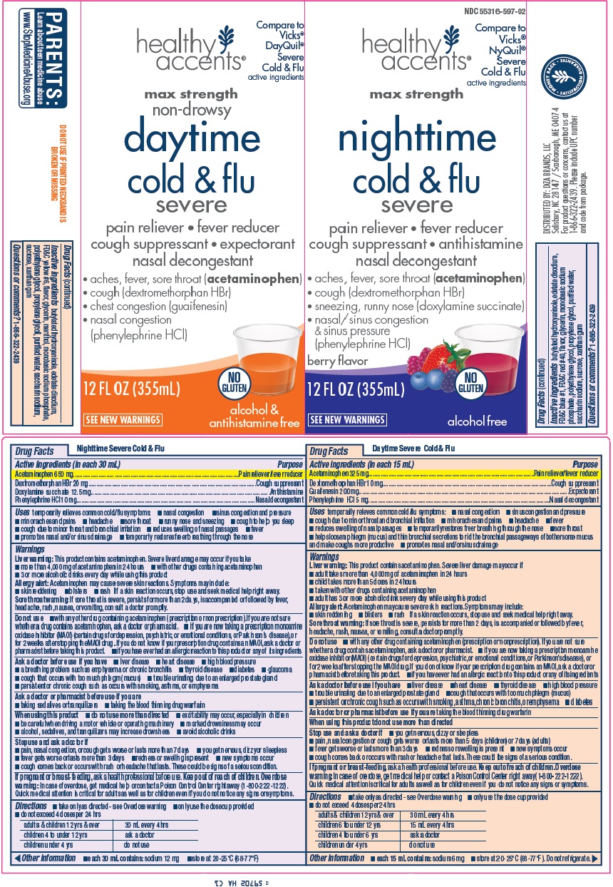 Healthy Accents Daytime Nighttime Cold And Flu | Acetaminophen, Dextromethorphan Hbr, Doxylamine Succinate, Guaifenesin, Phenylephrine Hcl Kit while Breastfeeding