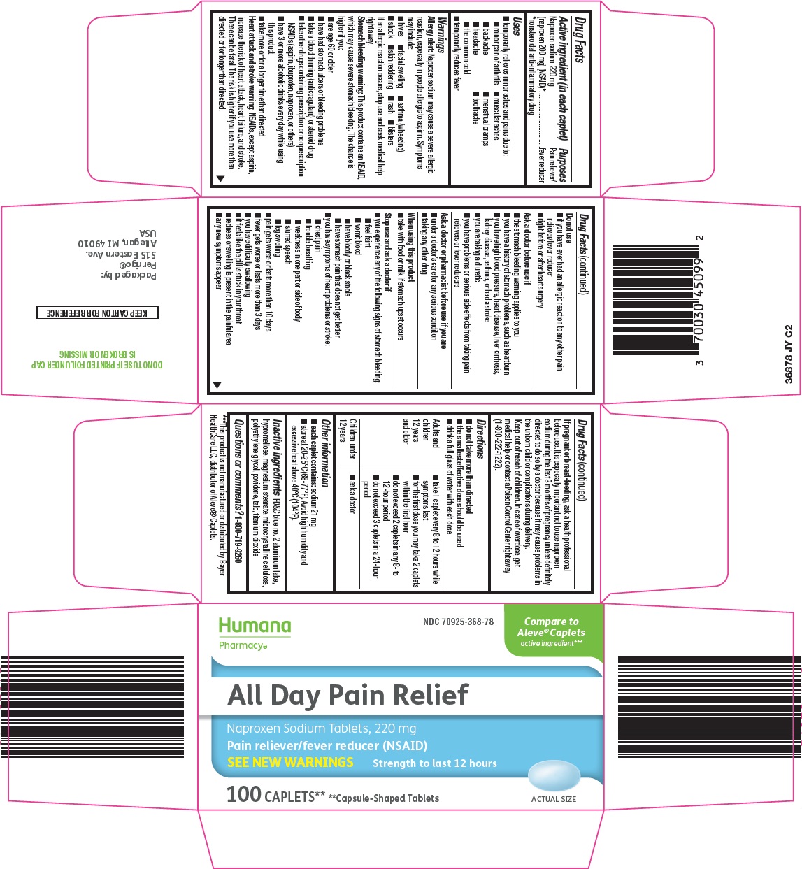 Humana Pharmacy All Day Pain Relief | Naproxen Sodium Tablet while Breastfeeding