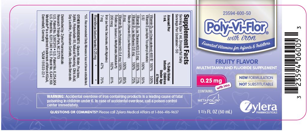 Poly-Vi-Flor with Iron and 0.25 mg of Fluoride