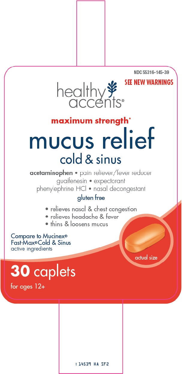 Healthy Accents Mucus Relief Cold And Sinus | Acetaminophen, Guaifenesin, Phenylephrine Hcl Tablet while Breastfeeding