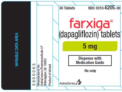 Farxiga 5 mg Bottle Label 