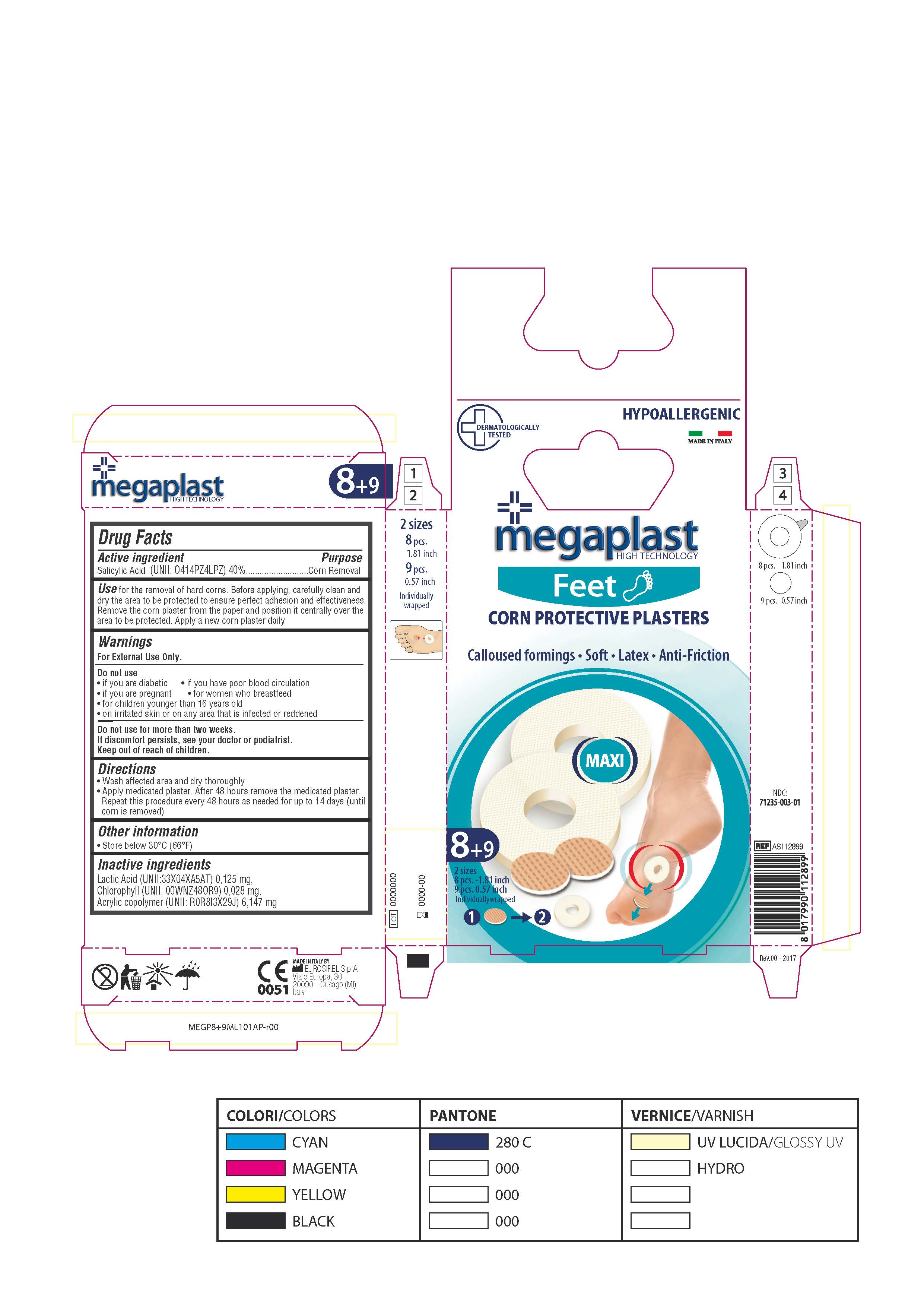 Megaplast - Feet Corn Protective Plasters | Salicylic Acid Plaster while Breastfeeding