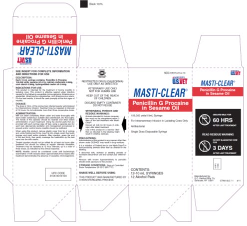 Masti-Clear carton label image