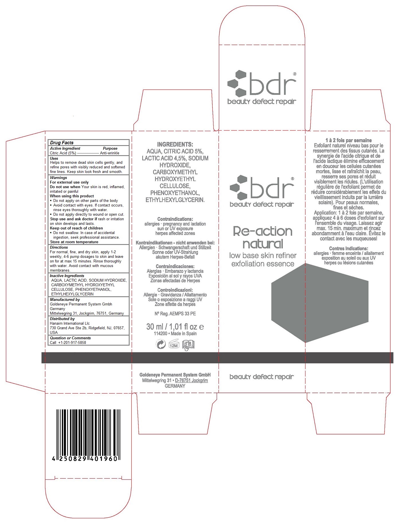 Bdr Re-action Natural Low Base Skin Refiner Exfoliation Essence | Citric Acid Monohydrate Liquid while Breastfeeding