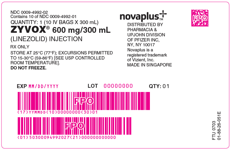 PRINCIPAL DISPLAY PANEL - 600 mg/300 mL Bag Box Label