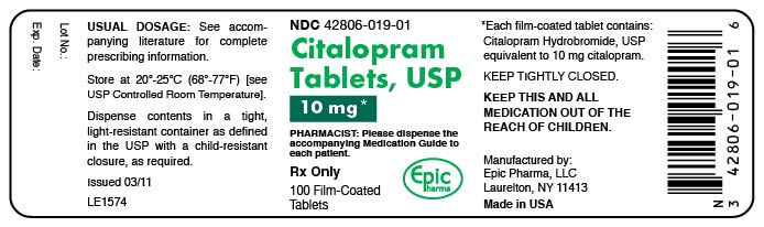 Citalopram Tablets USP, 10 mg - 100 Tablets