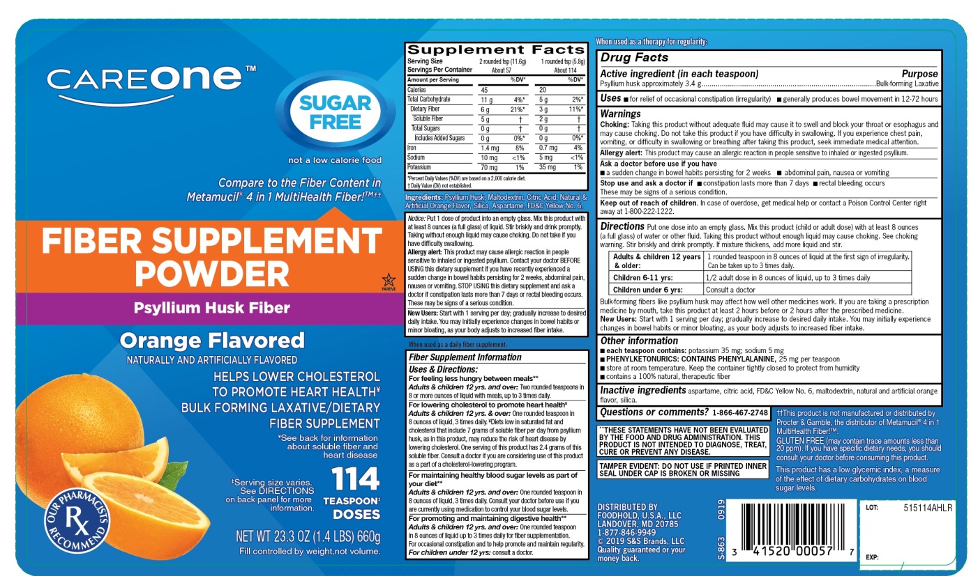 CareOne Fiber Supplement Powder Orange Flavored