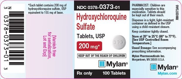 Hydroxychloroquine Sulfate Tablets, USP 200 mg Bottle Label