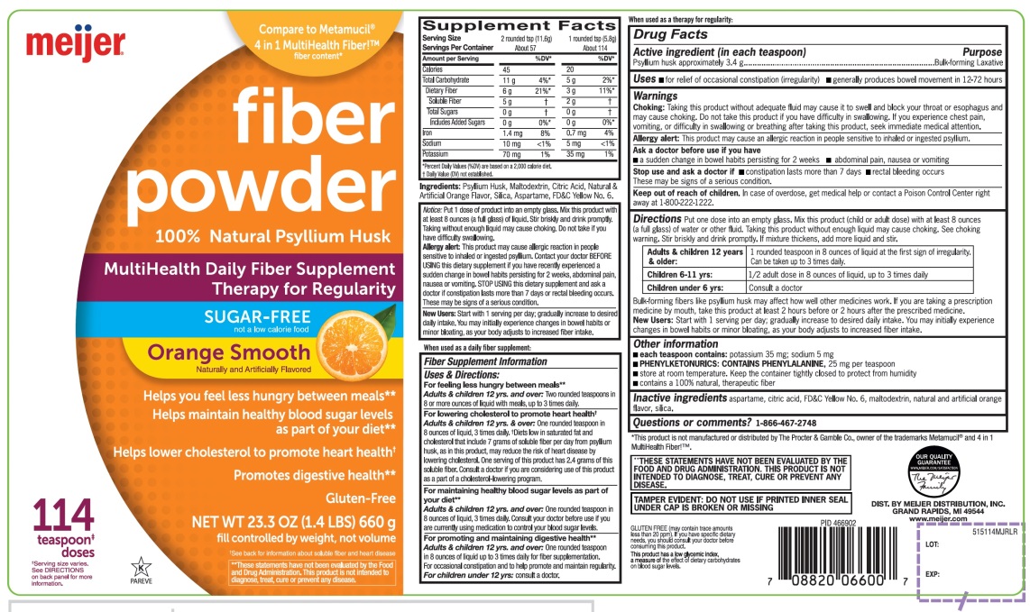 fiber powder orange smooth psyllium husk
