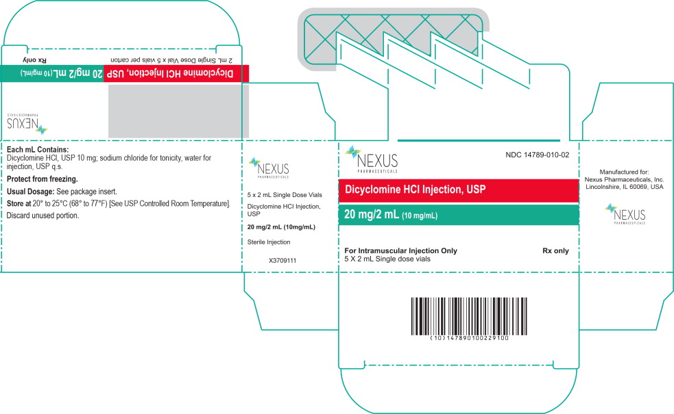 Principal Display Panel - Dicyclomine HCl Injection Carton Label
