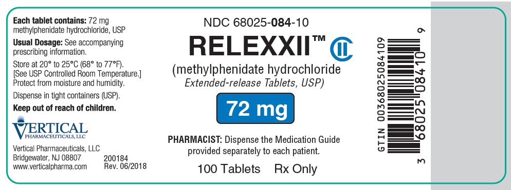 RELEXXII 72 mg 100 count Bottle Label Rev. 06/2018