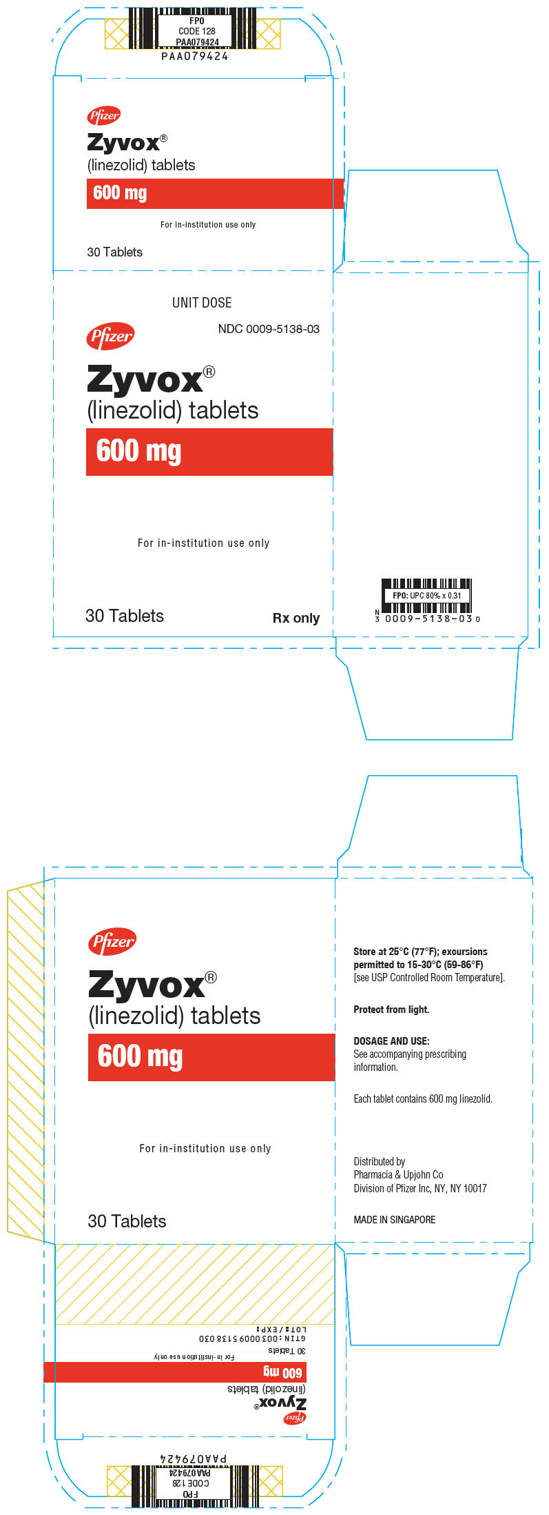 PRINCIPAL DISPLAY PANEL - 600 mg Tablet Blister Pack Carton - NDC 0009-5138-03