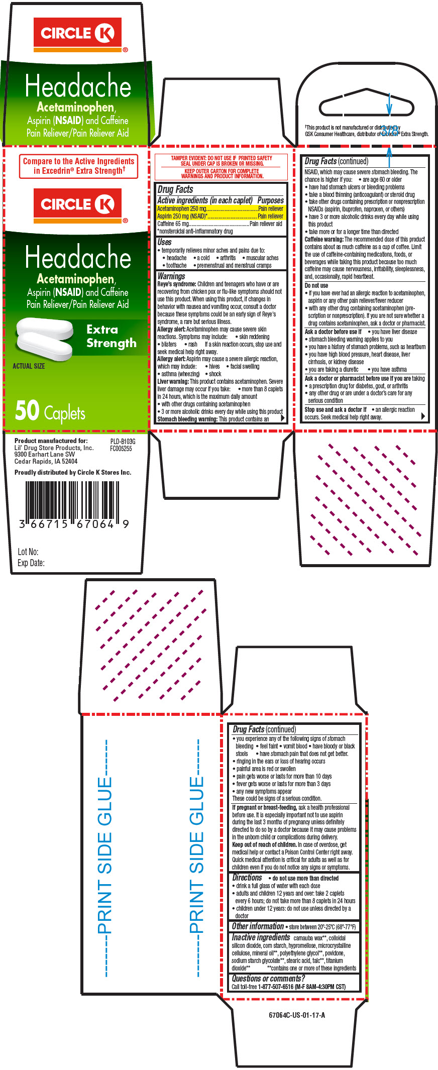 PRINCIPAL DISPLAY PANEL - 50 Caplet Bottle Carton