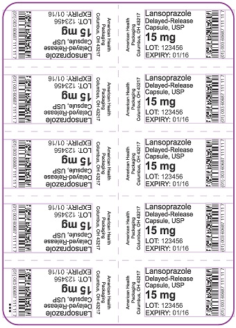 15 mg Lansoprazole Delayed-Release Capsule Blister