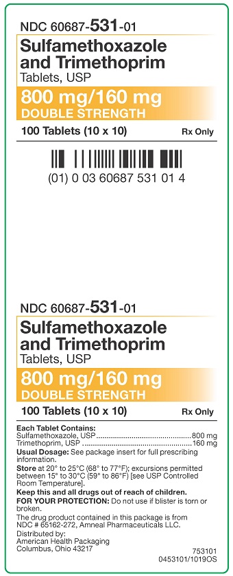 800 mg/160 mg Sulfamethoxazole & Trimethoprim Tablets Carton