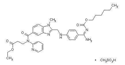 Praxada (dabigatran etexilate mesylate) structure
