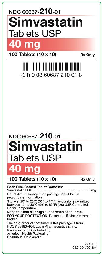 40 mg Simvastatin Tablets