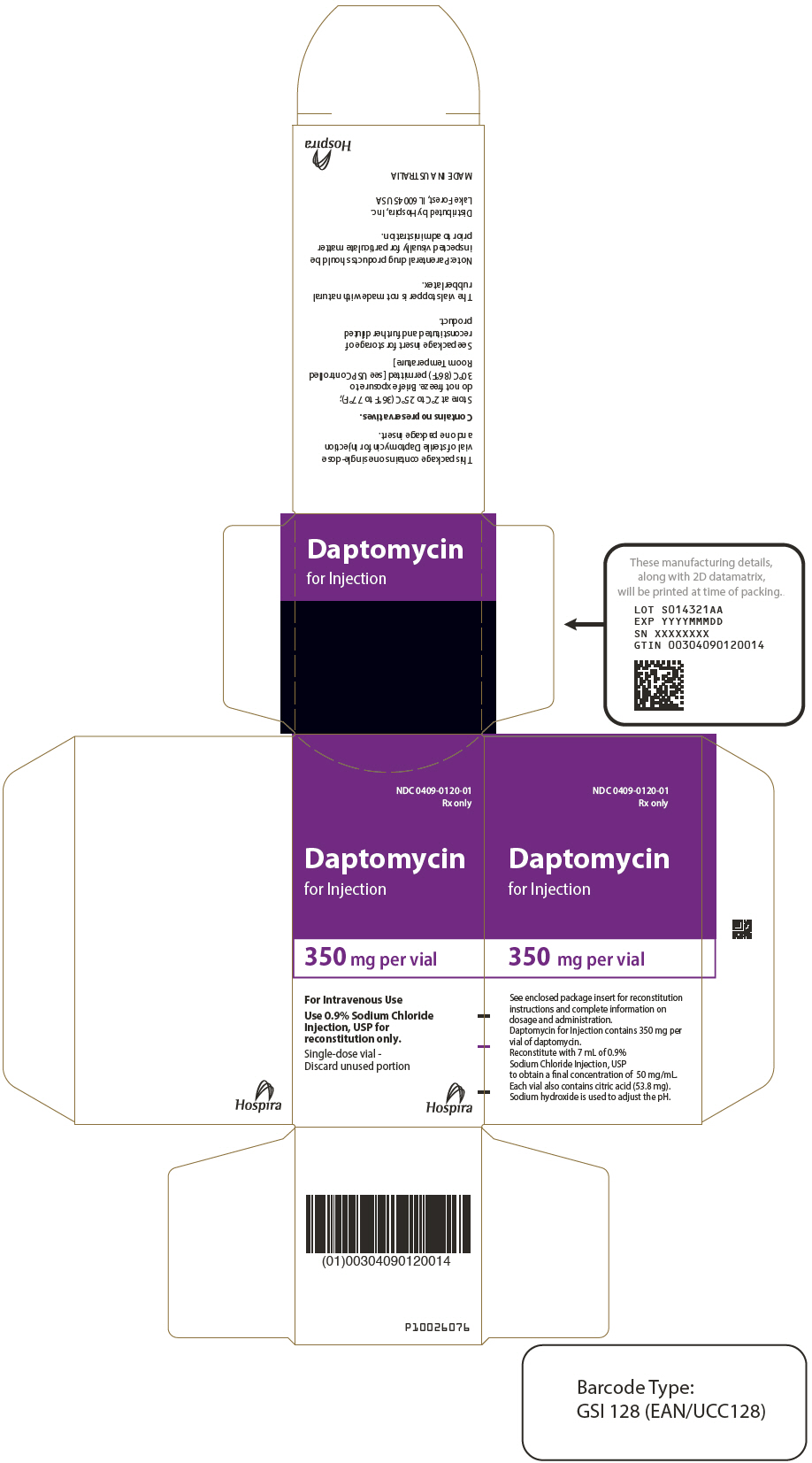 PRINCIPAL DISPLAY PANEL - 350 mg Vial Carton