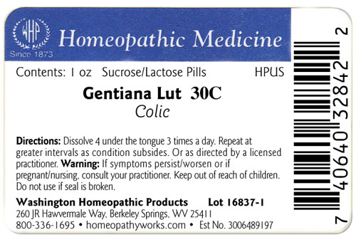 Gentiana lut label example