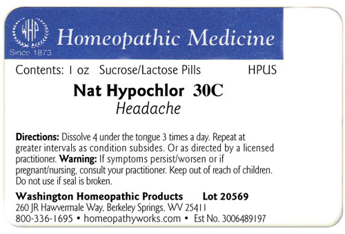 Nat hypochlor label example