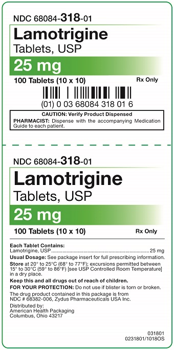 25 mg Lamotrigine Tablets Carton