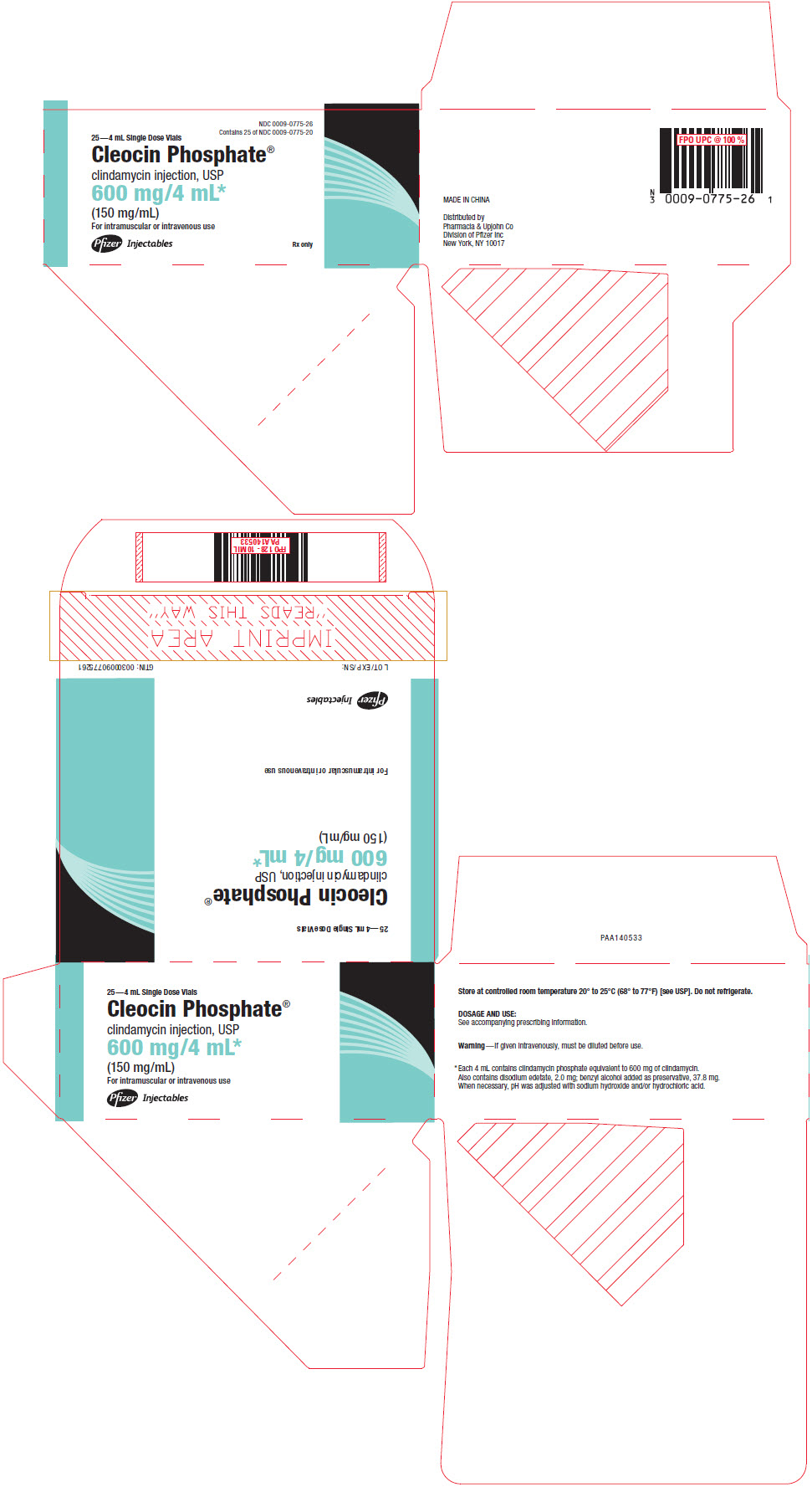 PRINCIPAL DISPLAY PANEL - 600 mg/4 mL Vial Carton