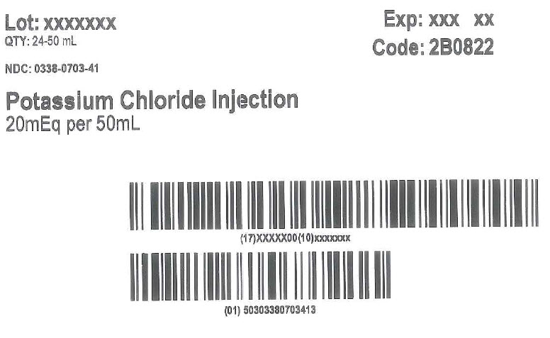 Potassium Chloride Injection Representative Carton Label NDC 0338-0703-41