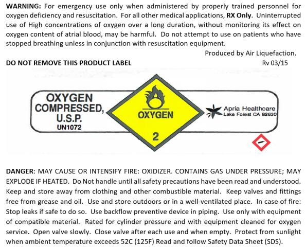 PRINCIPAL DISPLAY PANEL
OXYGEN
COMPRESSED,
U.S.P.
UN1072
