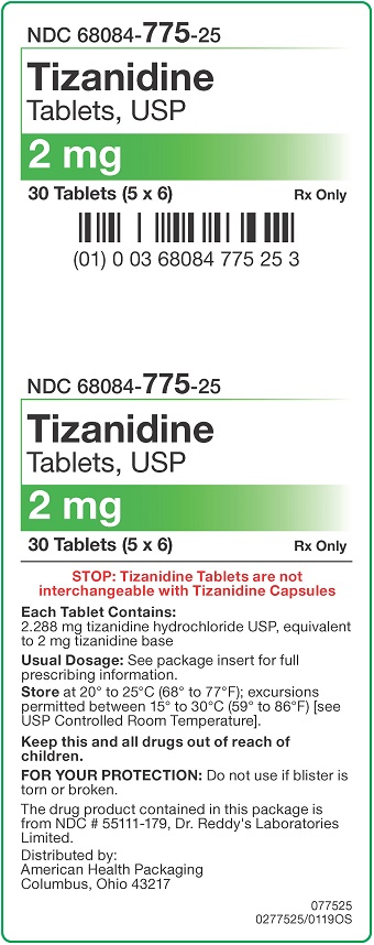 2 mg Tizanidine Tablets Carton