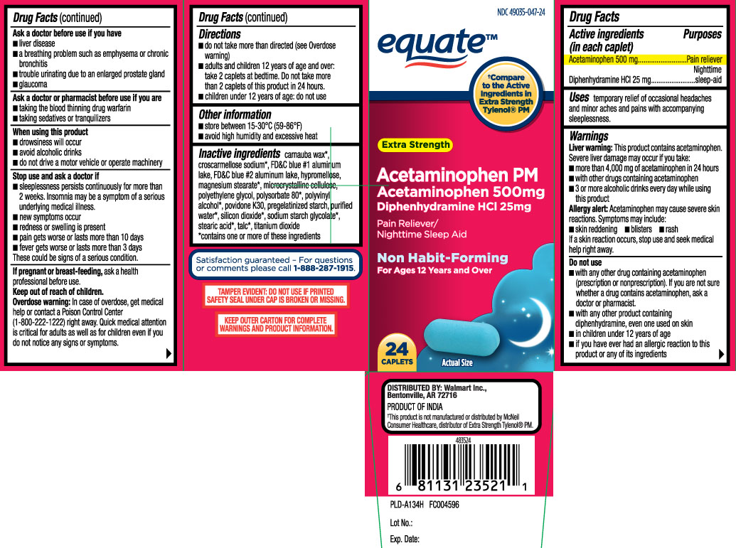 Acetaminophen 500 mg, Diphenhydramine HCI 25 mg
