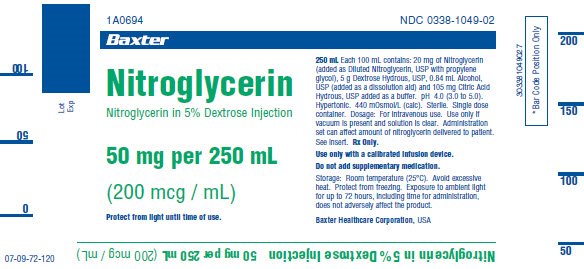 Representative Carton Label, 50 mg Nitroglycerin