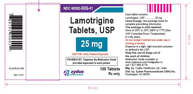 Lamotrigine Tablets USP, 25 mg