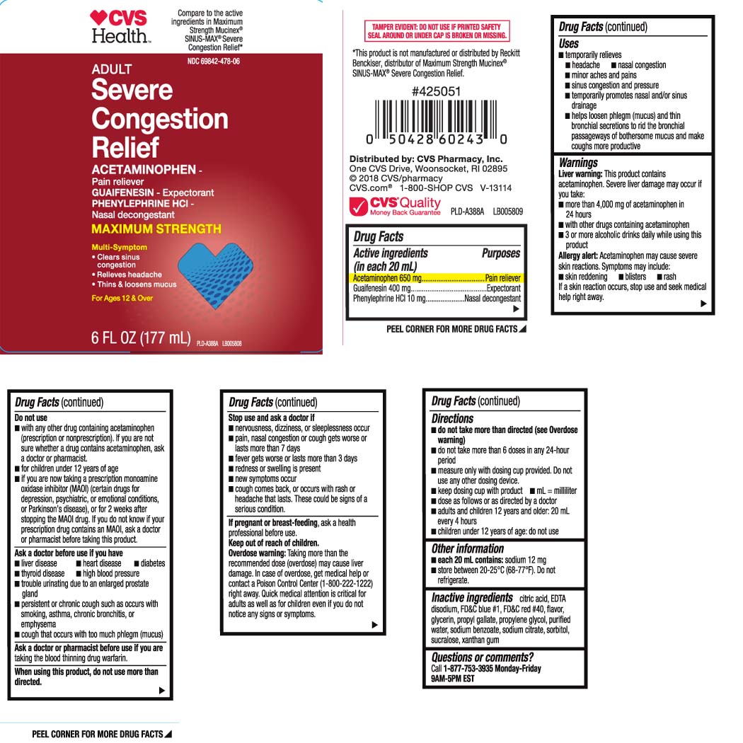 Acetaminophen 650 mg, Guaifenesin 400 mg, Phenylephrine HCI 10 mg