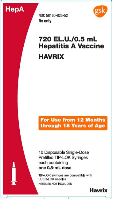 Havrix Pediatrix 10 count vial carton