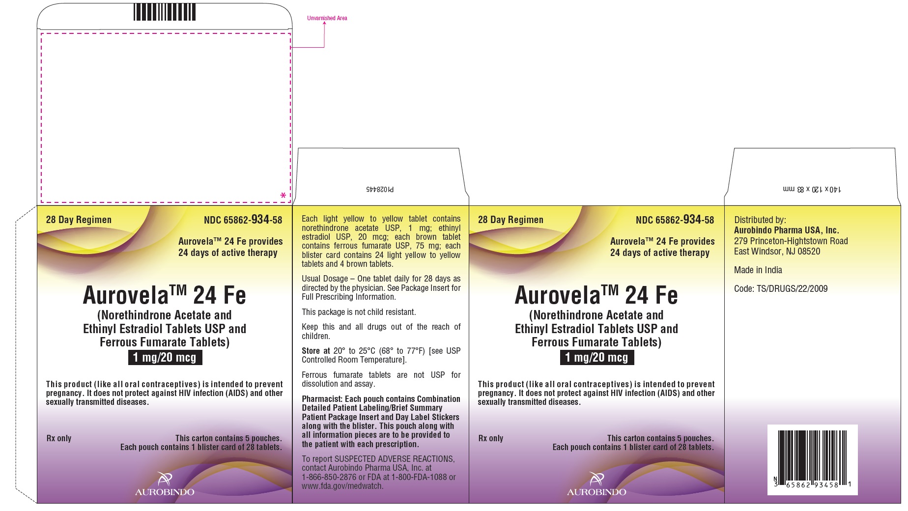 PACKAGE LABEL-PRINCIPAL DISPLAY PANEL - 1 mg/20 mcg Pouch Carton Label