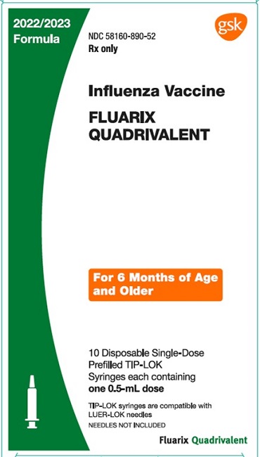 Fluarix Quadrivalent 2022-2023 10 count carton