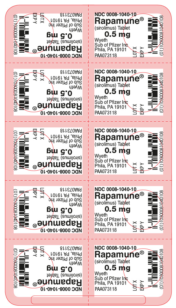 PRINCIPAL DISPLAY PANEL - 0.5 mg Tablet Blister Card Label