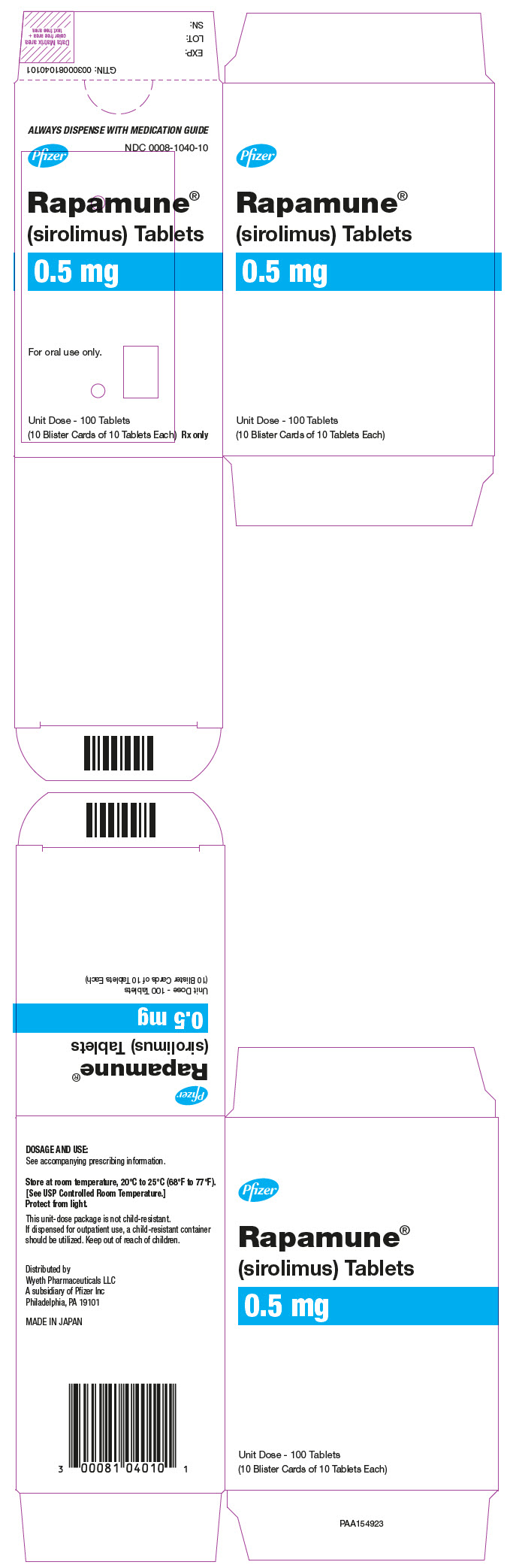PRINCIPAL DISPLAY PANEL - 0.5 mg Tablet Blister Card Carton