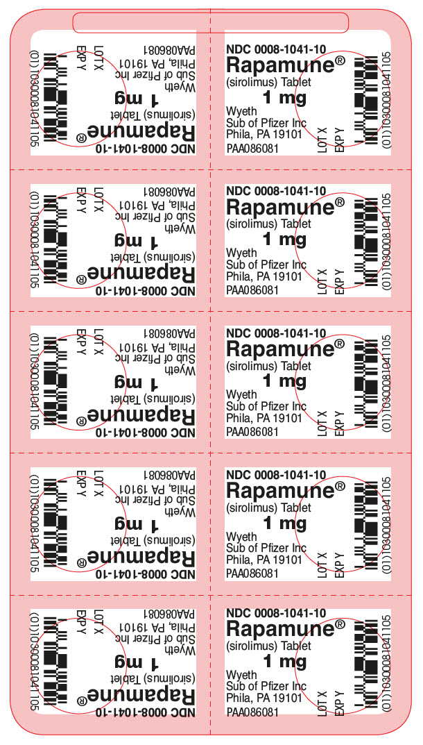 PRINCIPAL DISPLAY PANEL - 1 mg Tablet Blister Card Label
