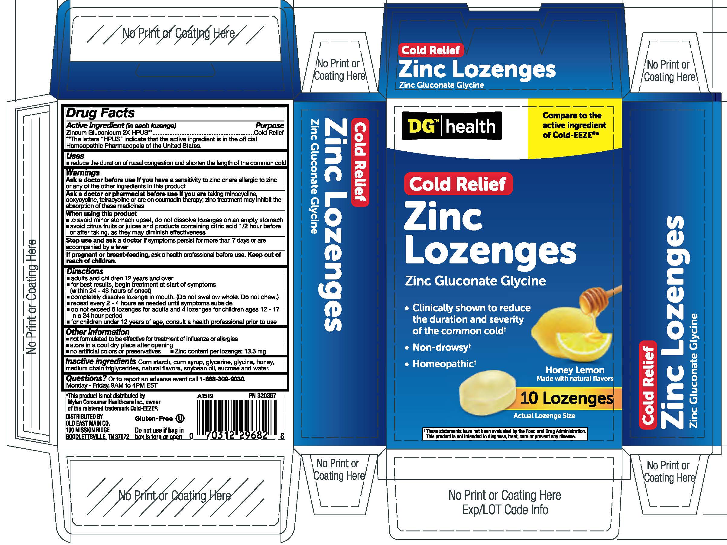 Dollar General Honey Lemon Zinc 10ct