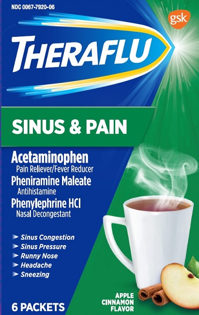 Theraflu Sinus and Pain 6 count carton
