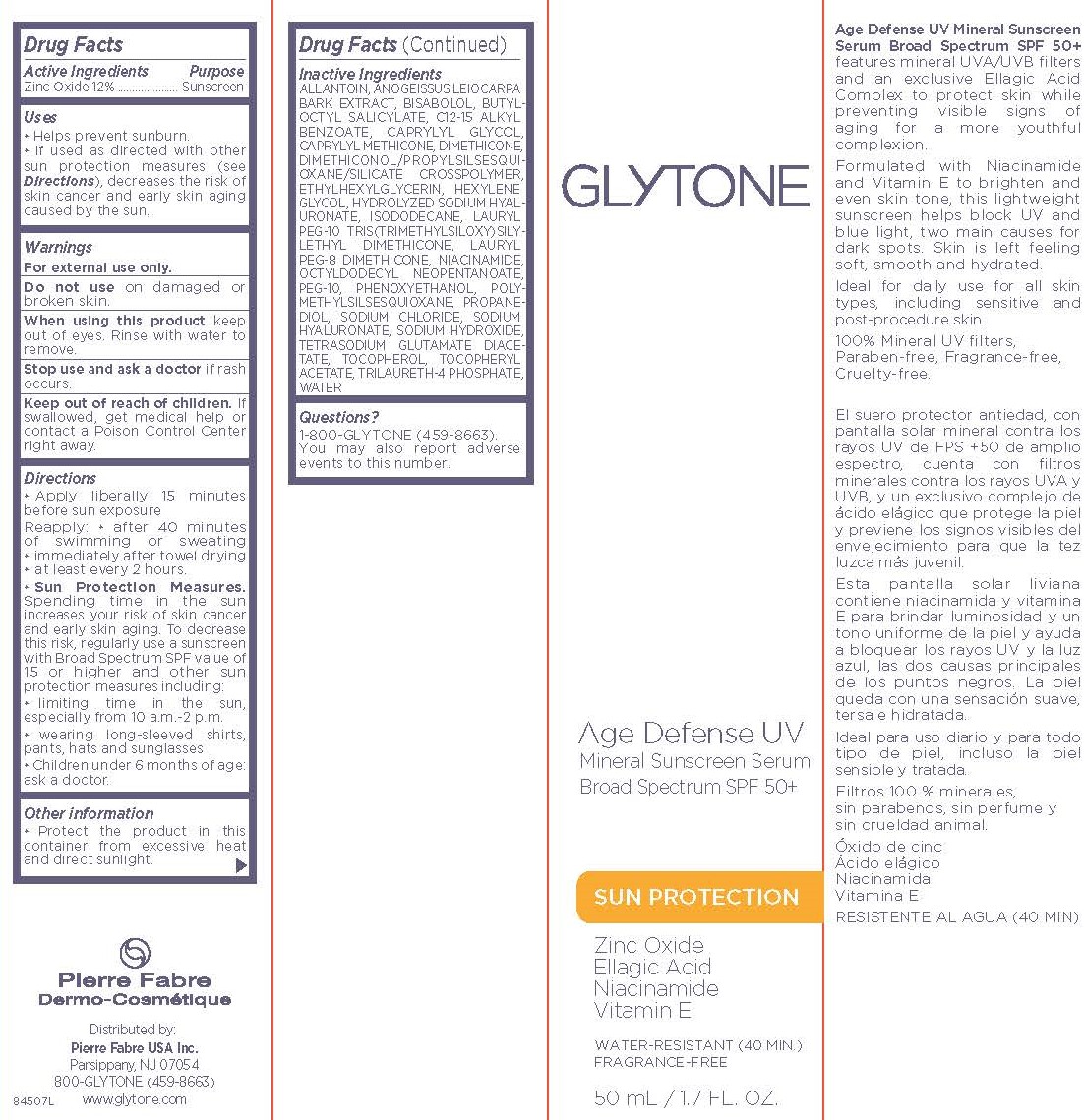 Glytone Age Defense UV Carton 50 ml