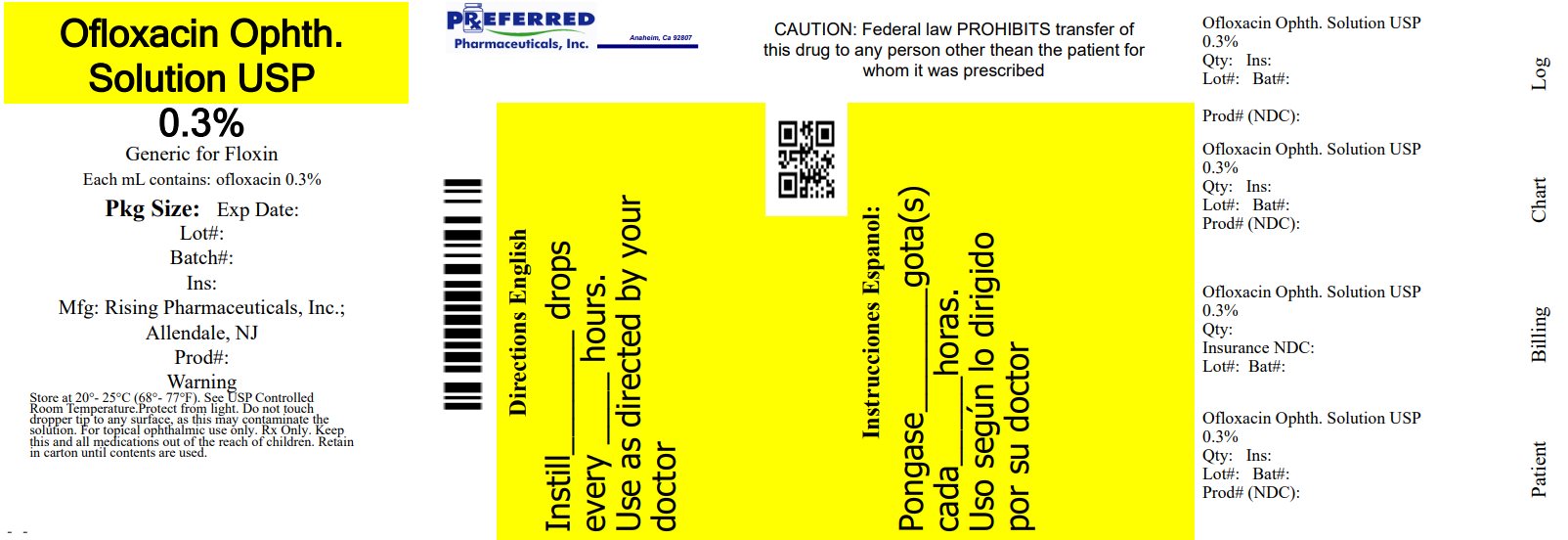 Ofloxacin Ophth Solution USP  .03%