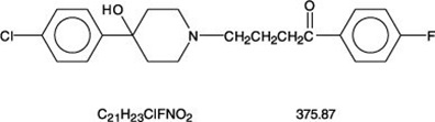 Chemical structure of haloperidol