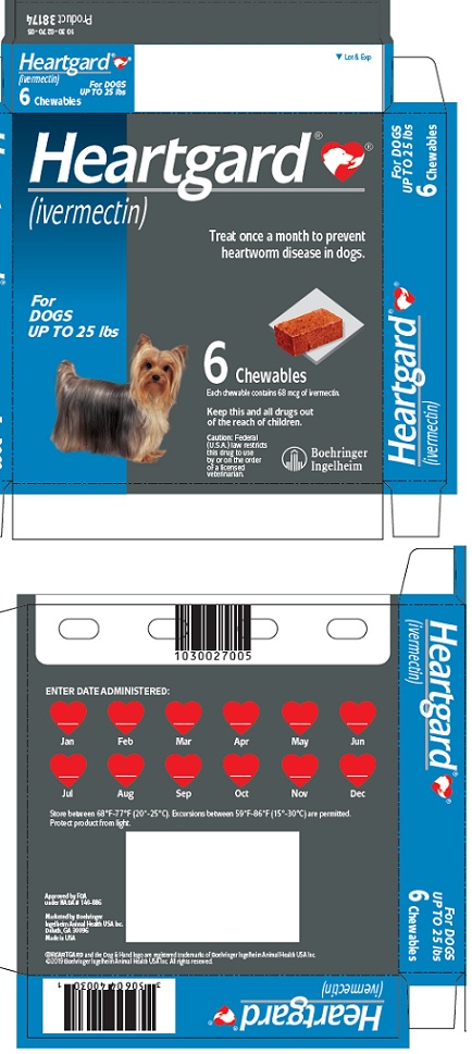 Principal Display Panel - 6 Tablet Carton (For DOGS UP TO 25 lbs)