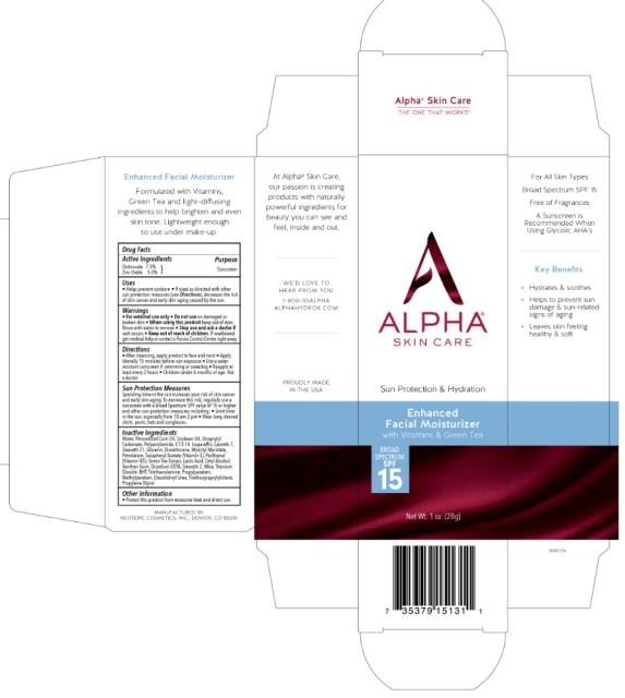 PRINCIPAL DISPLAY PANEL
Alpha
skin care
Enhanced
Facial Moisturizer
SPF 15
Net Wt. 1 oz. (28g)
