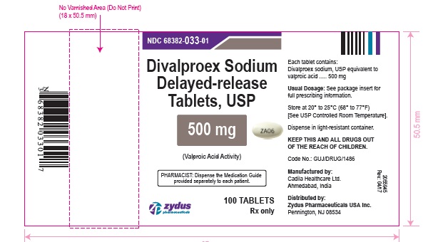 Divlaproex Sodium DR Tablets USP, 500 mg