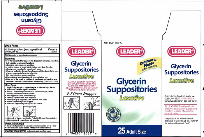 Glycerin Suppositories Laxative Adult Size