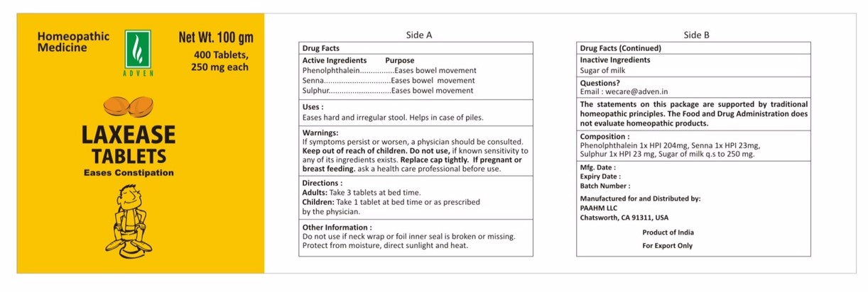 laxease tablets label